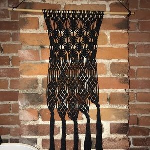 Black Macrame wall hanging